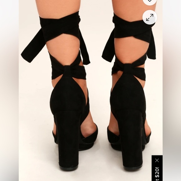 Lulu’s Black Strappy Women's Heels - Picture 3 of 10